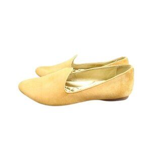 Birdies Heron Slipper Suede Flats In Sand Mule Pointed Toe Comfort Rare Color